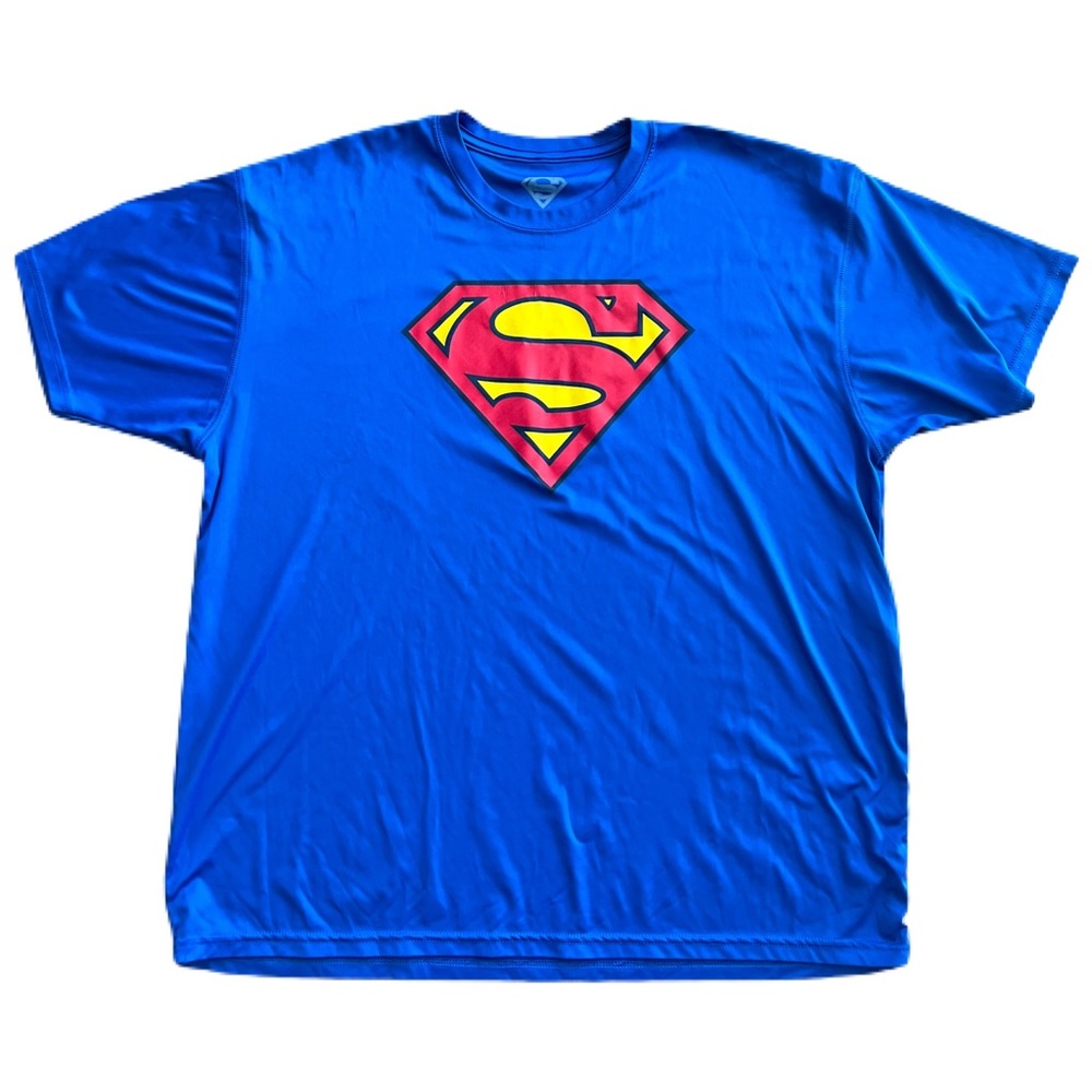 Superman, Mens, T-Shirt, Blue, DC Comics, Size 2XL, 100% Polyester